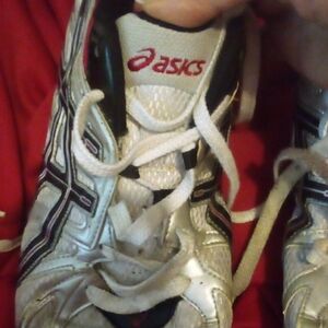 ASICS White and Black Athletic Shoes 12